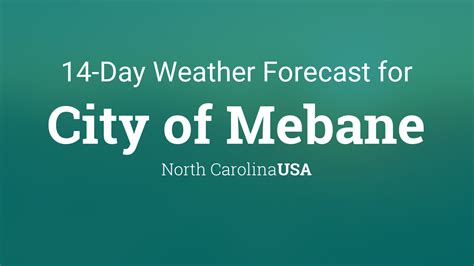 mebane nc weather forecast